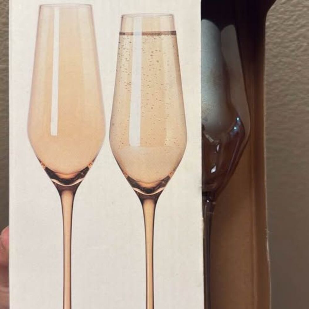 Mikasa Gala Gold Luster Champagne Flutes - Set of 2